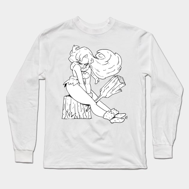 Inktober Ayla Chrono Trigger Long Sleeve T-Shirt by exeivier